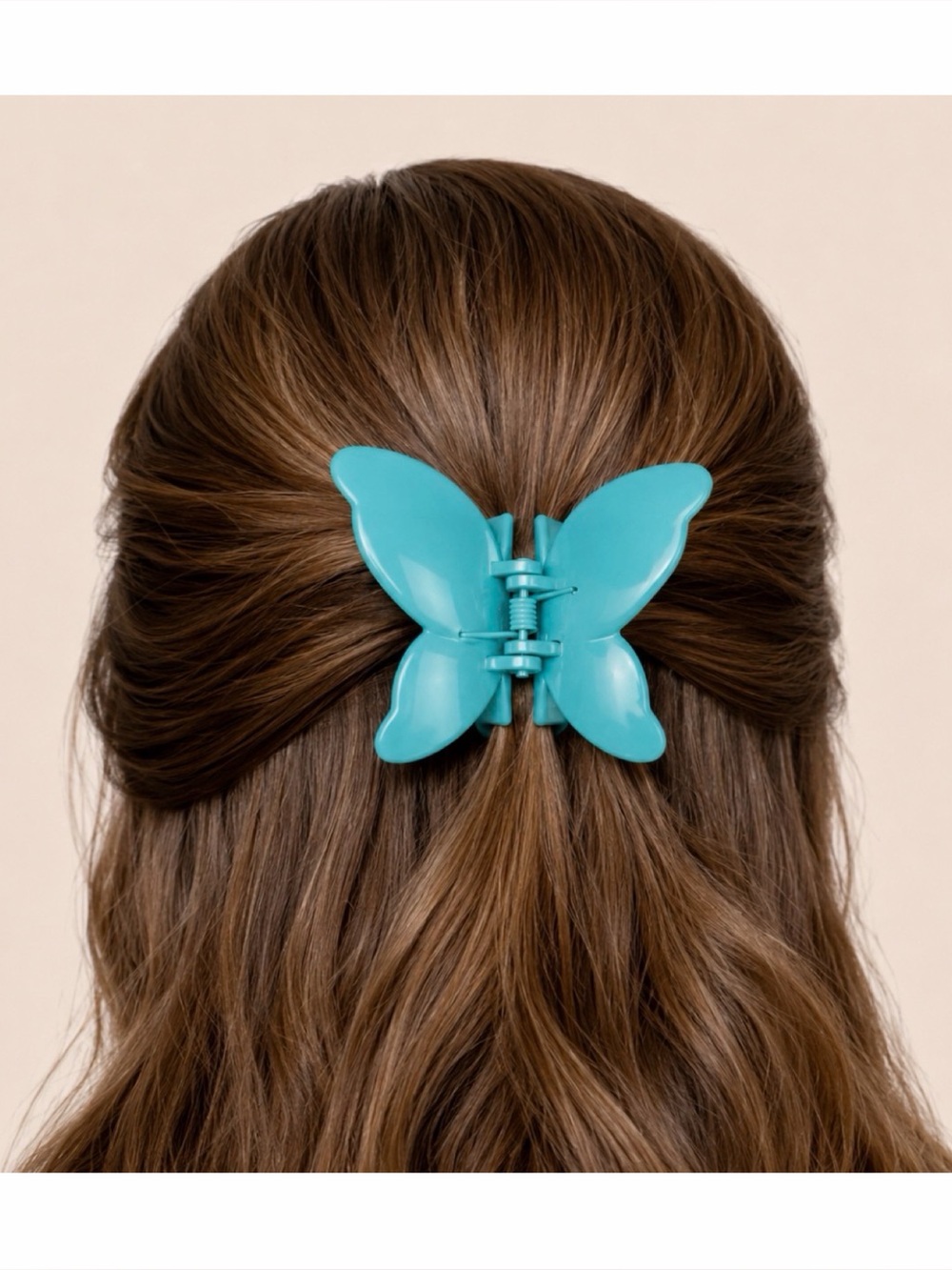 (NWT) MELODY • Large Teal Butterfly Hair Claw Clip